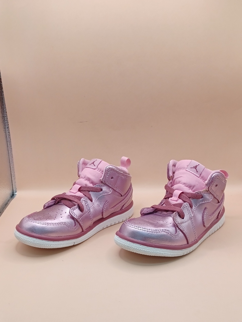 Pre-Owned Nike Air Jordan 1 Retro Mid SE TD-Pink Rose Youth SZ 10C US AV5172-640